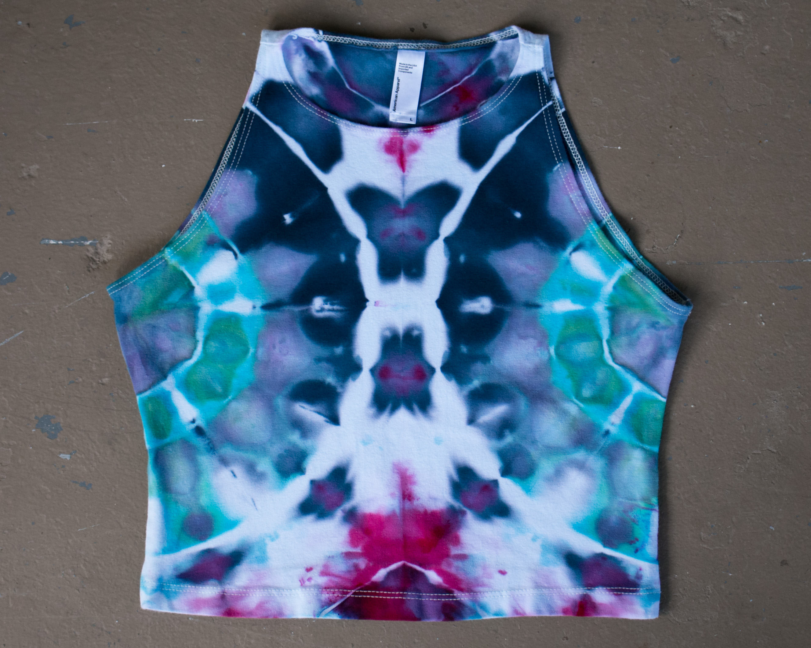 womens tie dye crop top