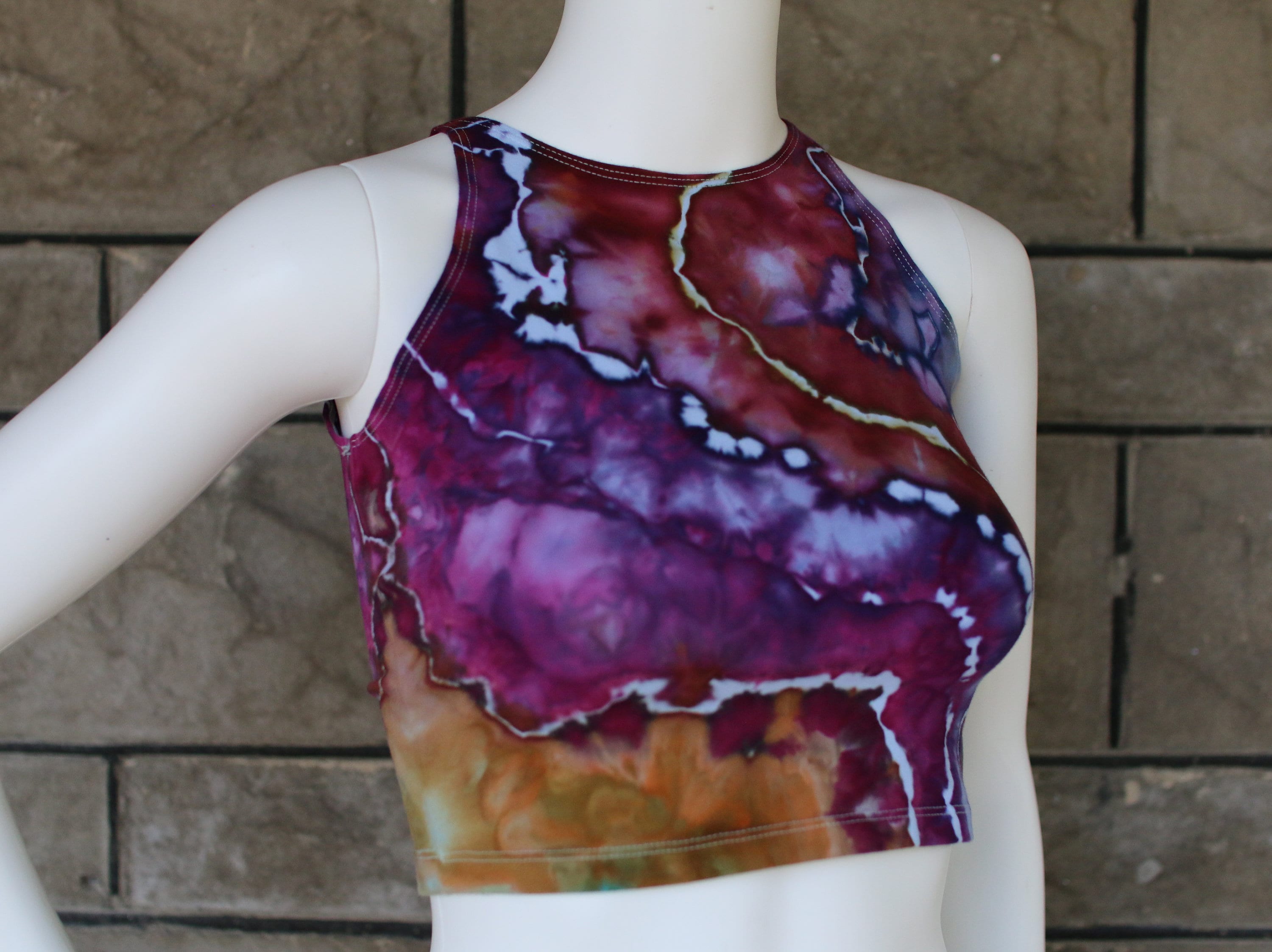 womens tie dye crop top