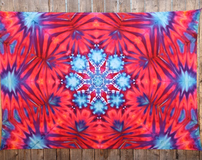 Ice Dyed Mandala Tapestry | 55” x 85”