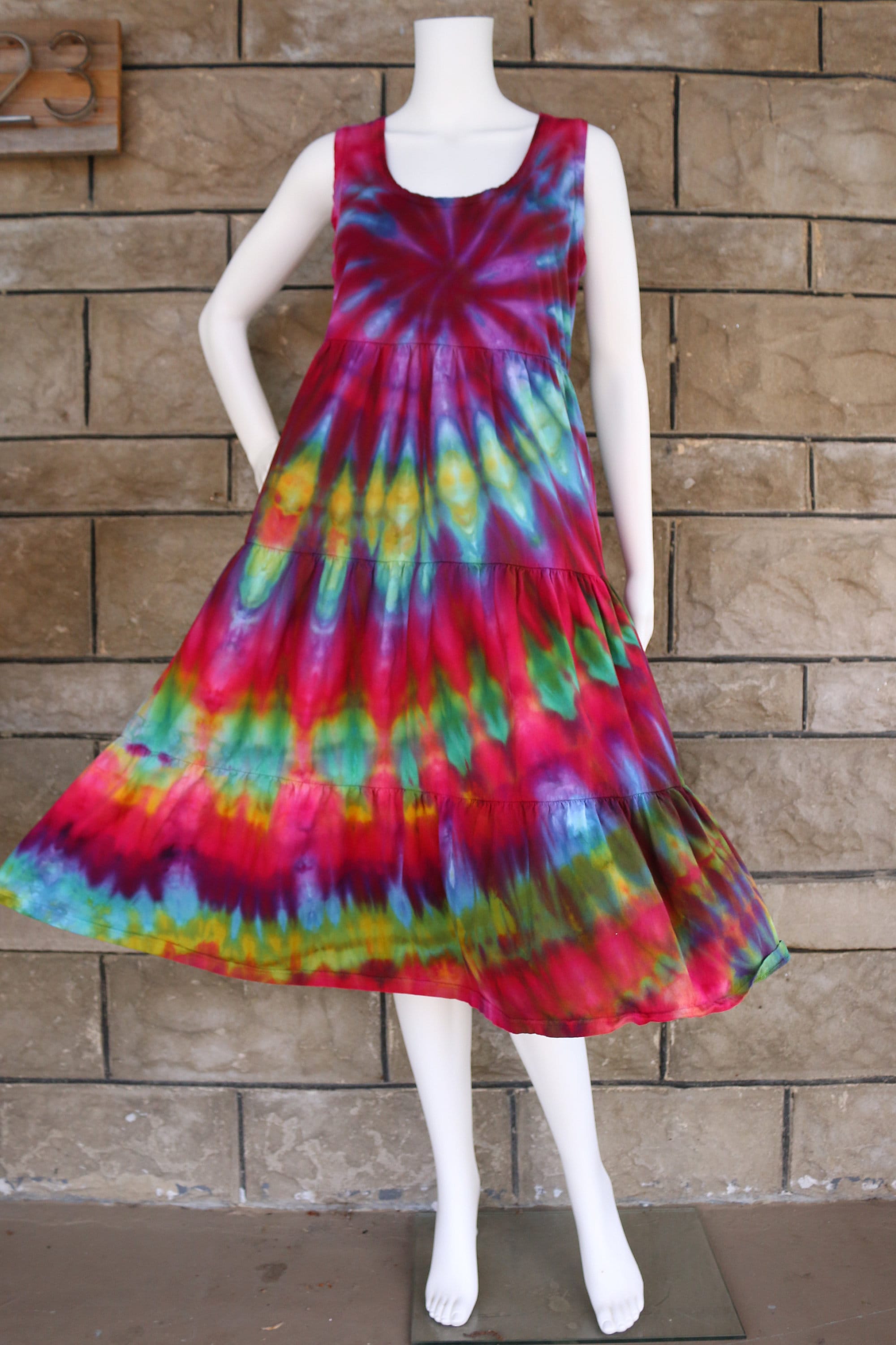 Women's Tie Dye Dress, Size Large