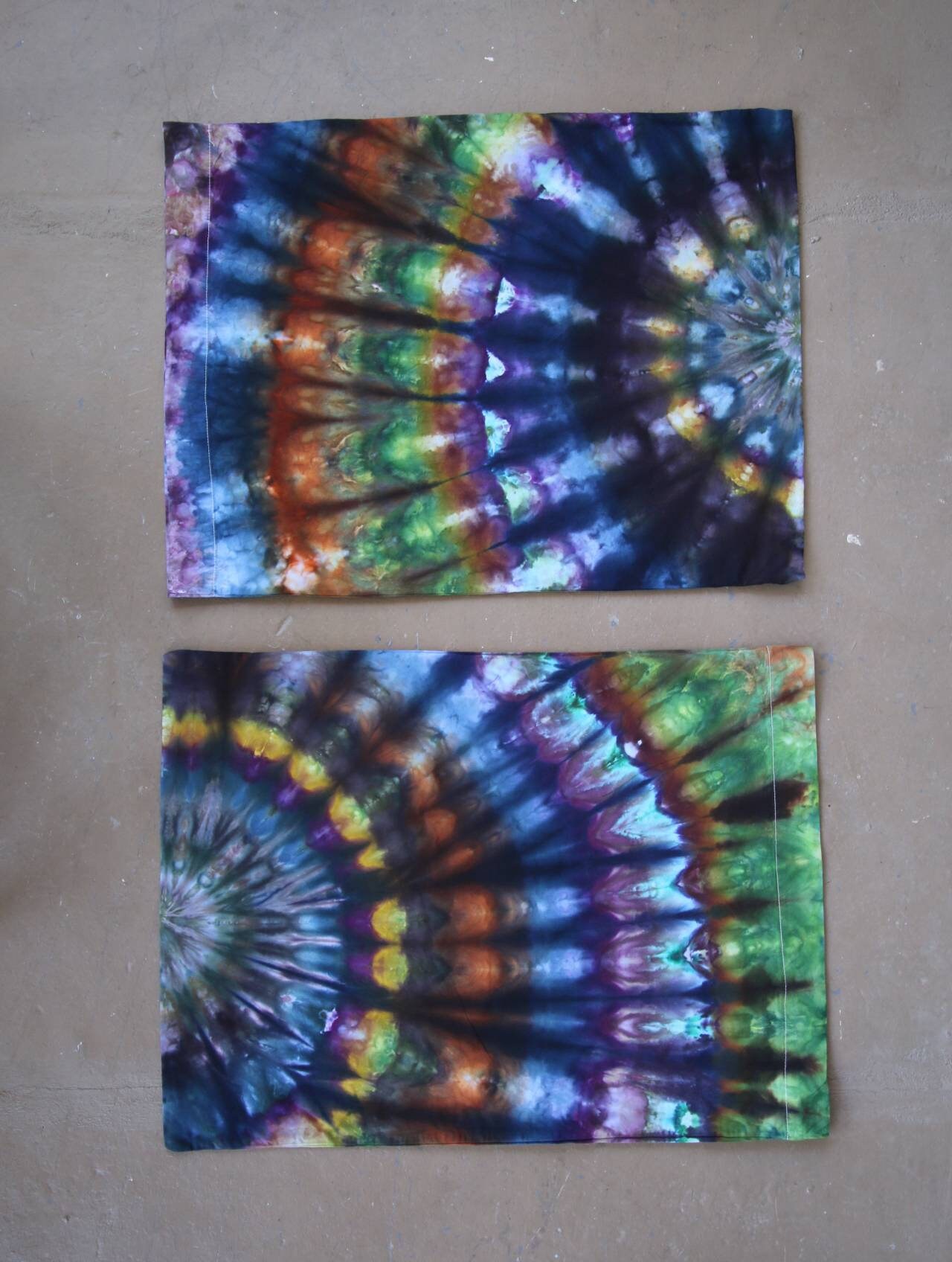 Tie Dye Pillowcases, Ice Dye, Hippie Bedding, Tie Dye Bedding, Pillow