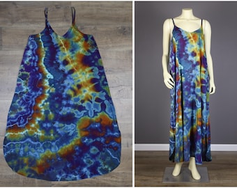 Extra Large Ice Dyed Rayon Dress