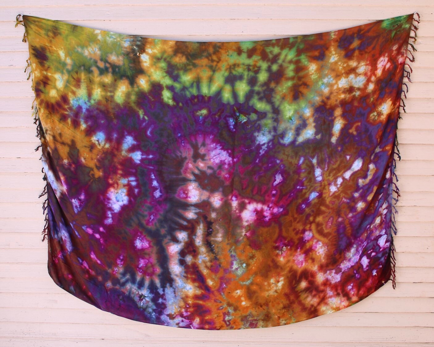 Hand Dyed Sarong | Tie Dye Sarong, Unique Sarong, Wall Hanging, Tie Dye ...