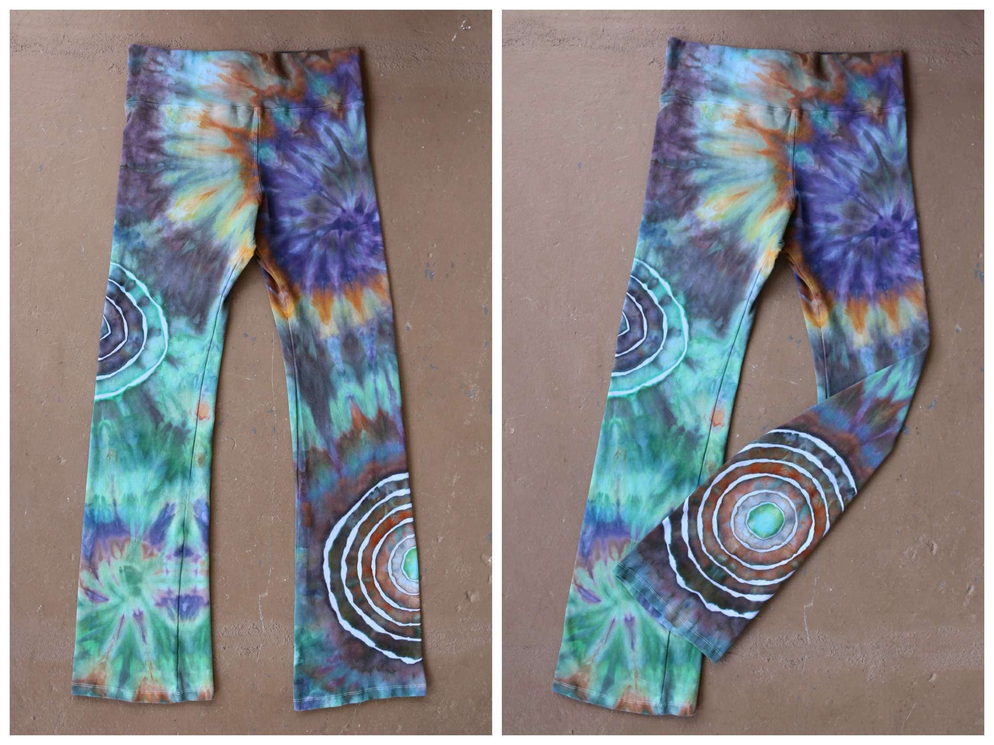 Tie Dye Yoga Pants Extra Large Yoga Pants, Hand Dyed Yoga Pants