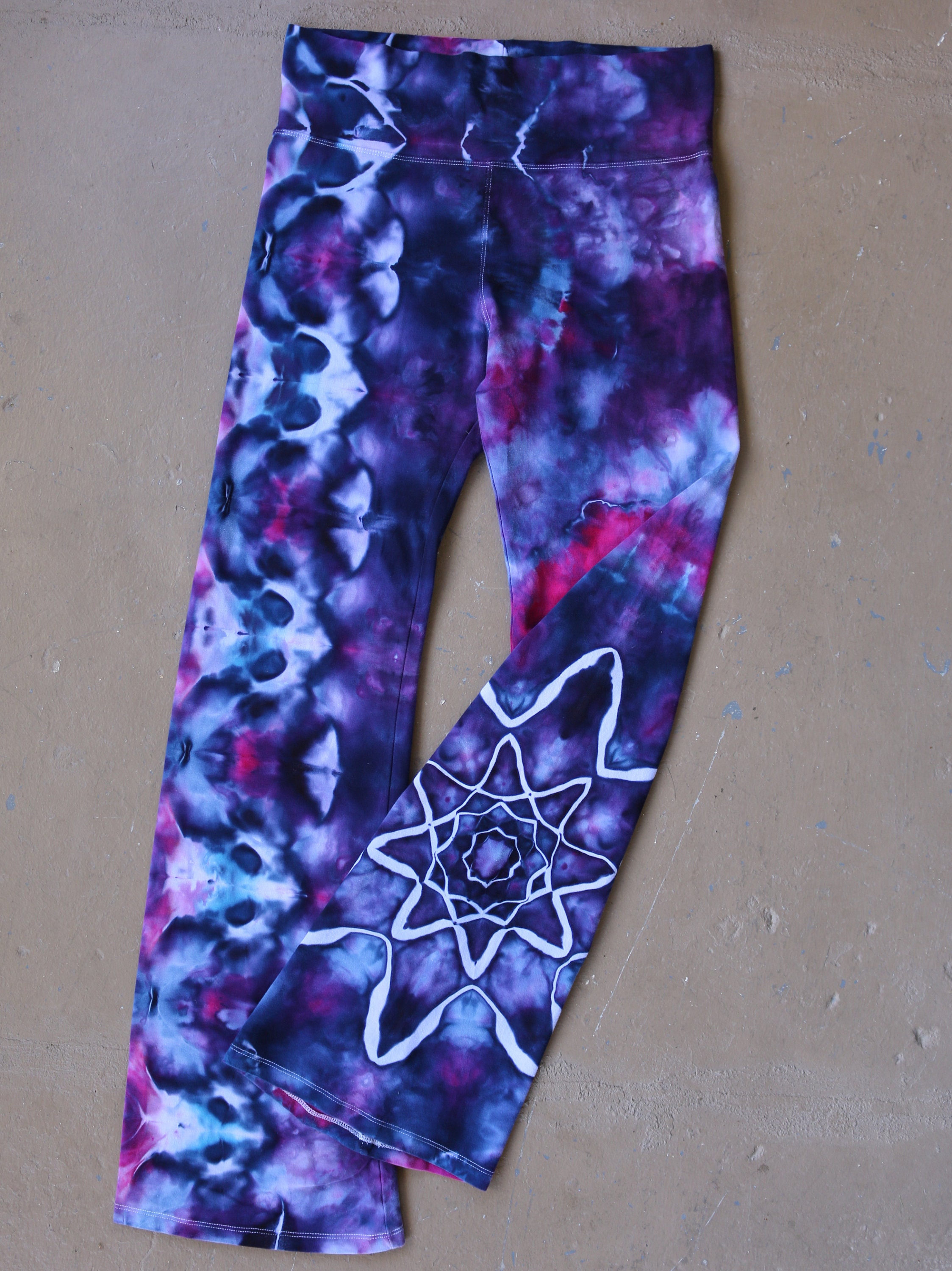 Tie Dye Yoga Pants Extra Large Yoga Pants, Hand Dyed Yoga Pants