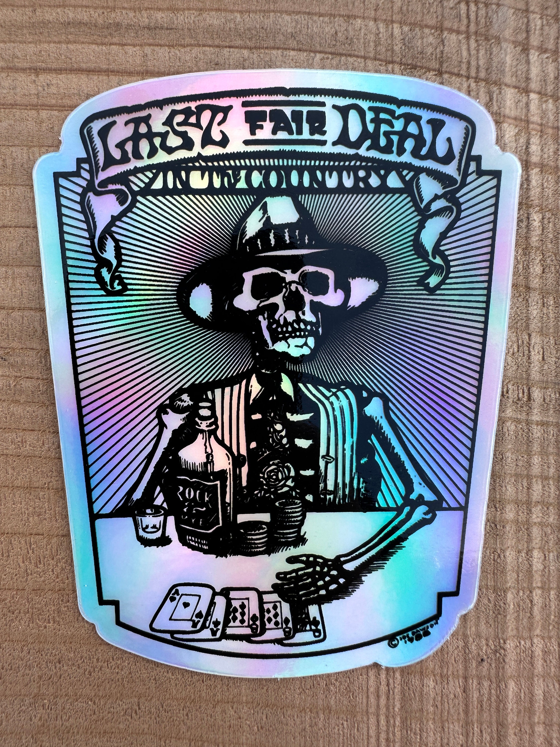Loser Machine Sticker Razorblade Loser Sticker Holographic Background 4” x 3”