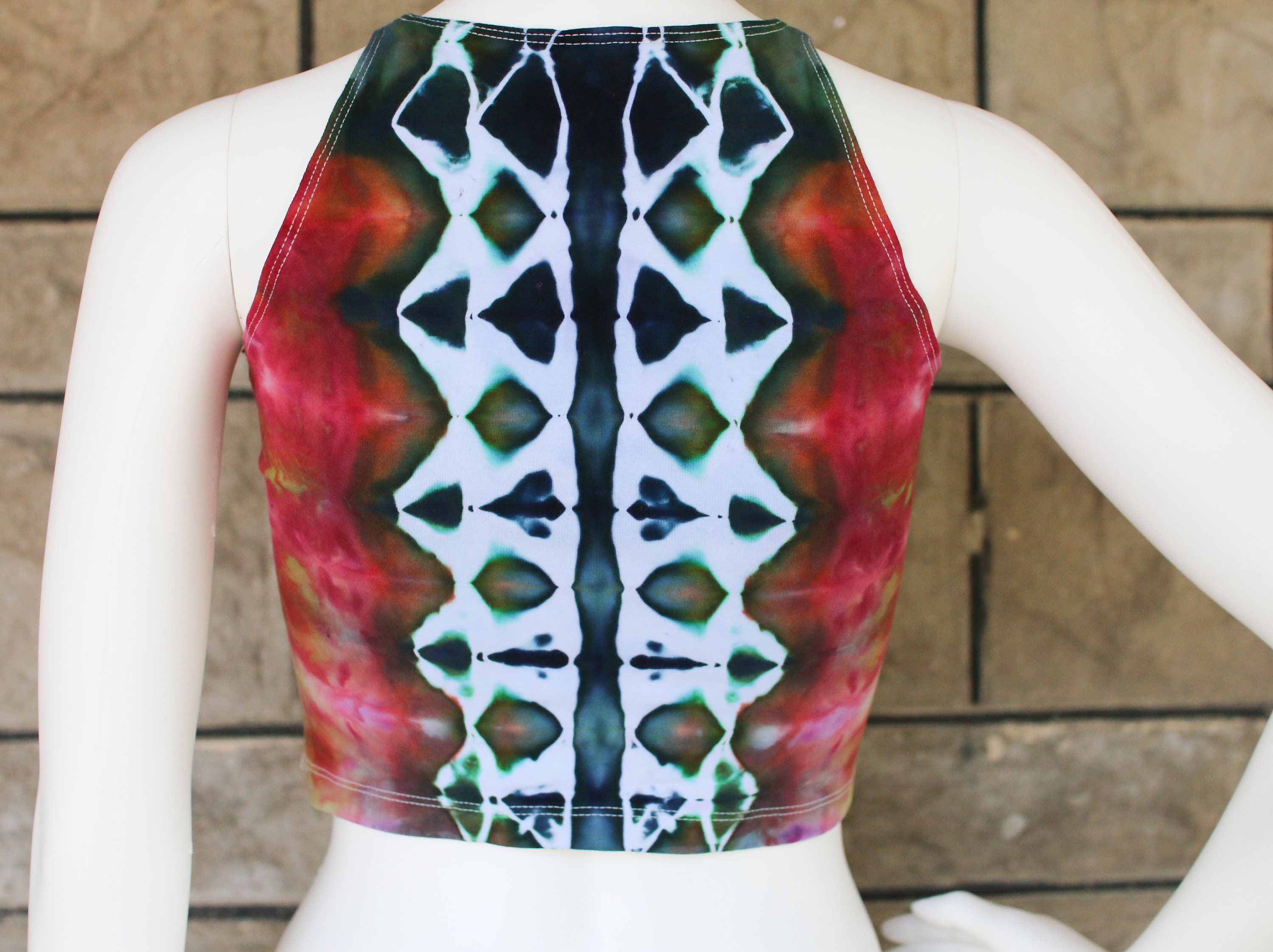 womens tie dye crop top