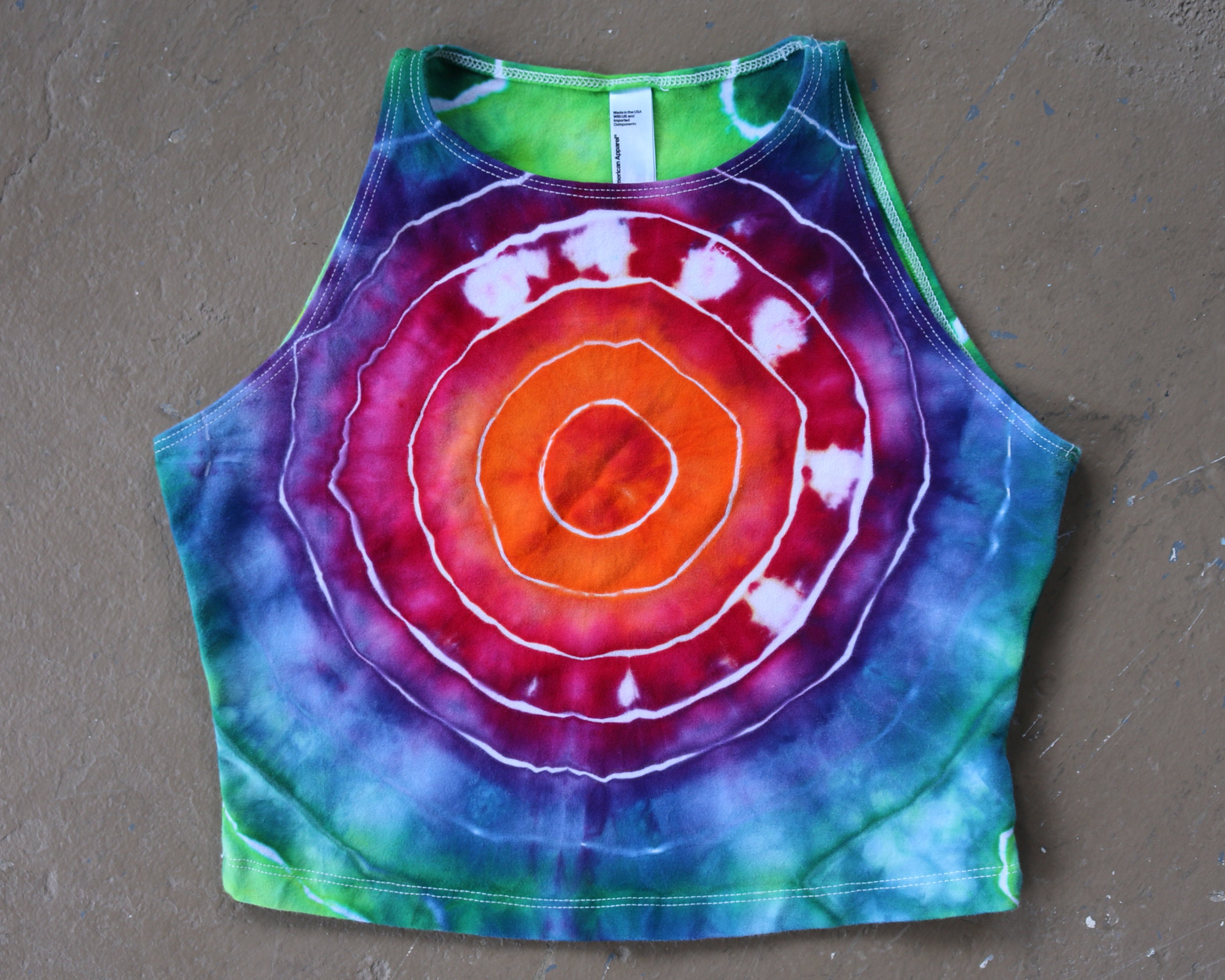 womens tie dye crop top