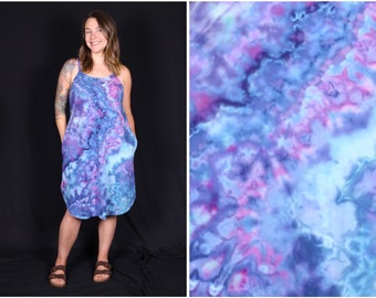 Medium Ice Dyed Cotton Dress with Pockets