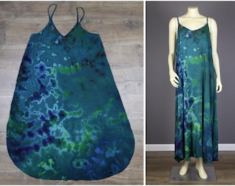 Extra Large Ice Dyed Rayon Dress
