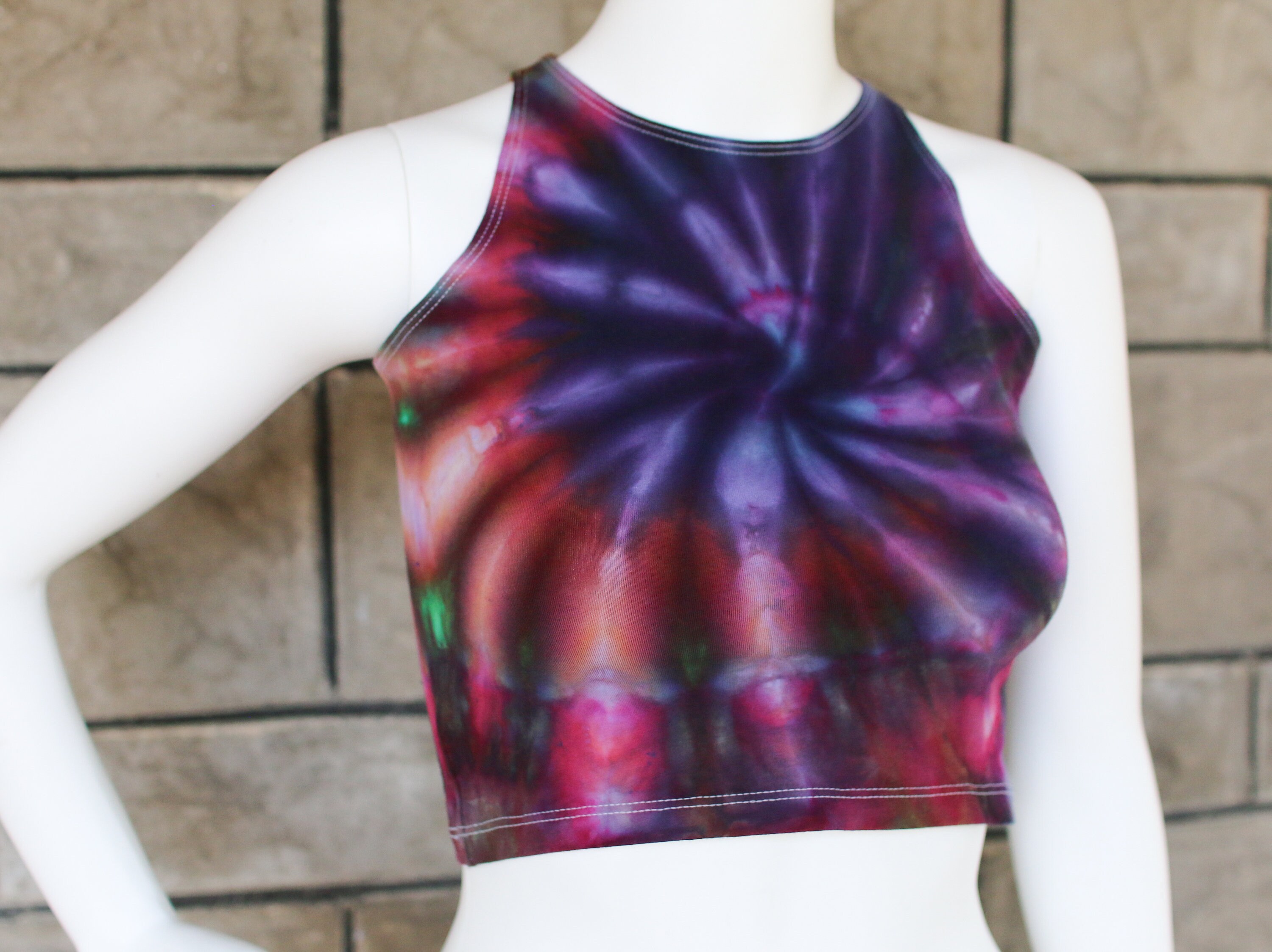 womens tie dye crop top