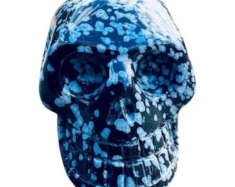 Snowflake Obsidian Crystal Skull 77 grams