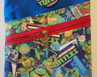 90s Turtle Brothers Book Tablet Sleeve Bag Carrier