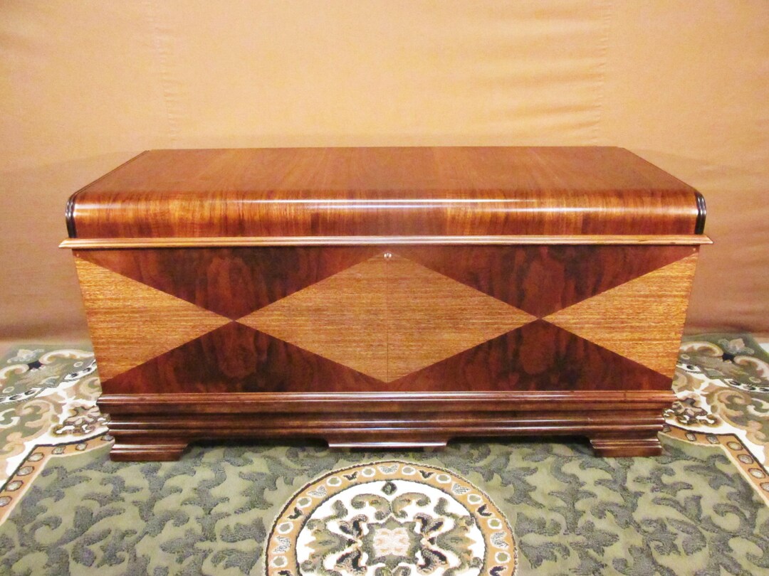 Restored 1930's Waterfall Cedar Chest by Caswell Runyan Etsy