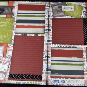 12X12 All Star Scrapbook Page Kit, 12X12 Premade Scrapbook Page, Sports Scrapbook Page, Scrapbook Premade Page, 12X12 Scrapbook Layout