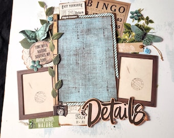 Nature/Outdoors - Premade Layout - Single Page Layout - Scrapbook Page