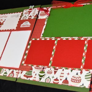 12X12 Christmas Scrapbook Page Kit, Premade Scrapbook, 12X12 Premade Scrapbook Page, Scrapbook Premade Page, 12X12 Scrapbook Layout Kit