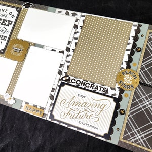 12X12 Graduation Scrapbook Page, Graduation Premade Scrapbook Page, Senior Scrapbook Page, 12X12 Scrapbook Layout, Scrapbook Premade Page