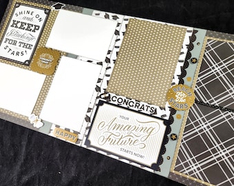 12X12 Graduation Scrapbook Page, Graduation Premade Scrapbook Page, Senior Scrapbook Page, 12X12 Scrapbook Layout, Scrapbook Premade Page