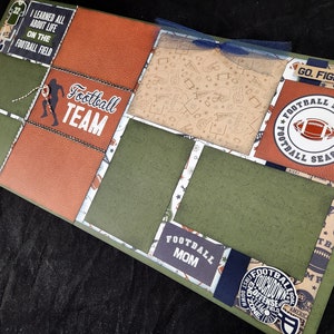 Football Scrapbook Page, Scrapbook Premade, 12X12 Premade Scrapbook Page, All Star Scrapbook, 12X12 Scrapbook Layout, Scrapbook Page Kit