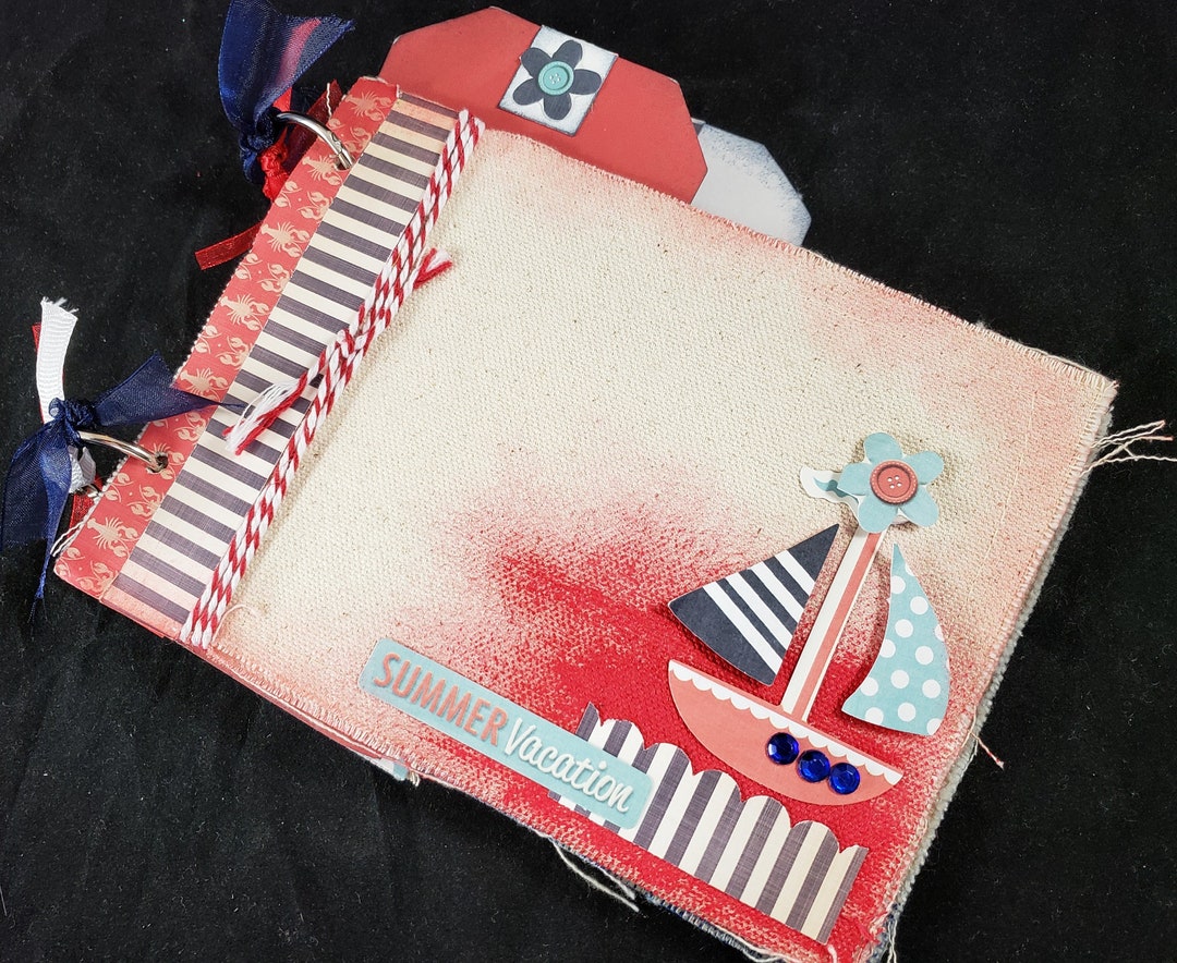 Summer Vacation Mini Album, Premade Mini Album, Scrapbook Album ...
