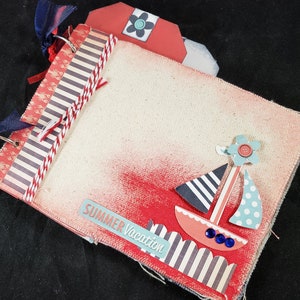 Summer Vacation Mini Album, Premade Mini Album, Scrapbook Album, Premade Scrapbook Album, Mini Scrapbook Album