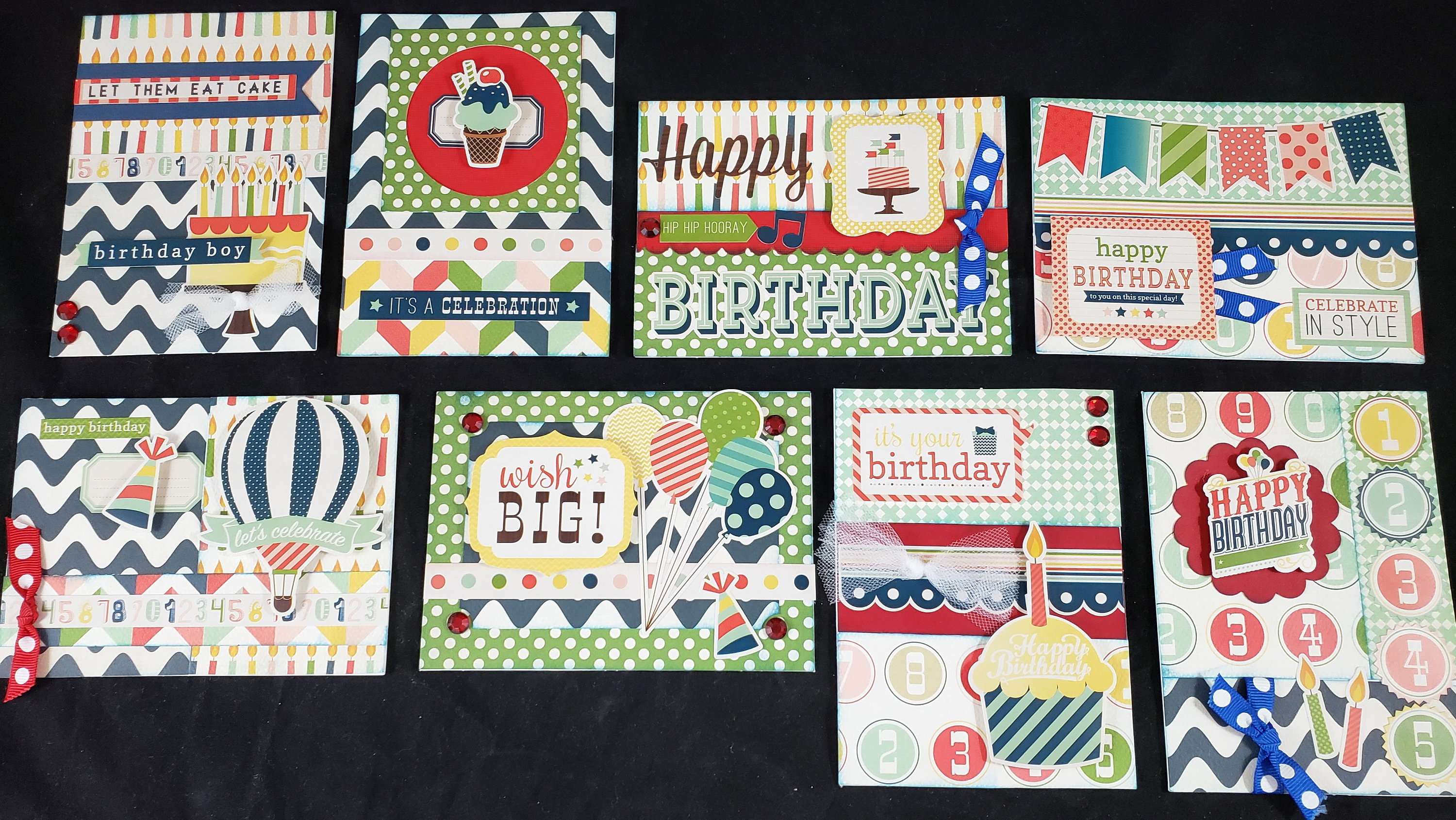 Happy Birthday Card Kit Premade Birthday Cards Handmade Card Etsy