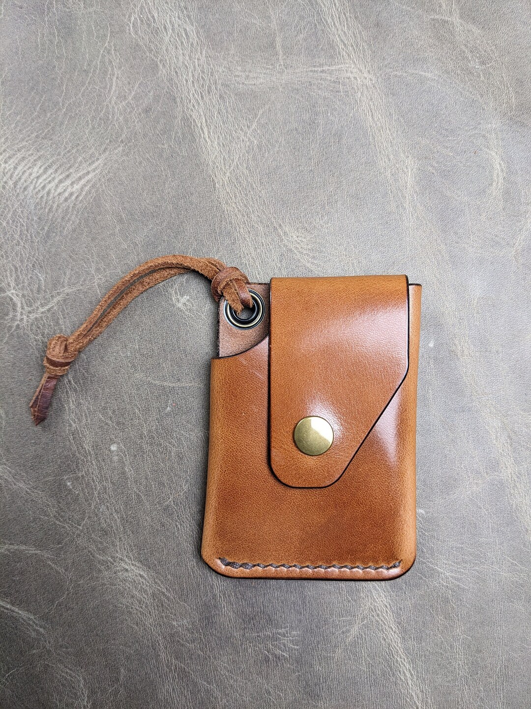 Hiker Wallet Toffee Tan Leather Wallet Mens Handcrafted 100 Minimal