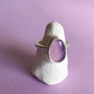 Lilac Glow - Chalcedony Ring