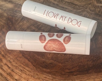 I love my dog! Natural, handmade lip balm