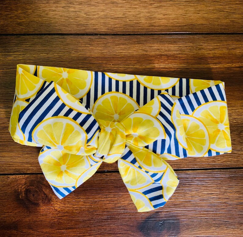 Bow headwrap turban headband first birthday bow| summer bows turban headwrap lemonade| lemon bow| bow headband