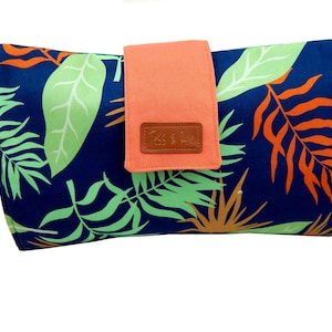 Tapete/embreagem para troca de bebê, Tess & Rae, laminado/algodão, dobrável, portátil, presente para chá de bebê, bolsa para fraldas, bolsa para fraldas, carteira para fraldas, trocador