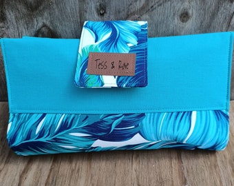 nappy wallet, nappy clutch, baby shower gift, Cotton, diaper wallet, Tess & Rae