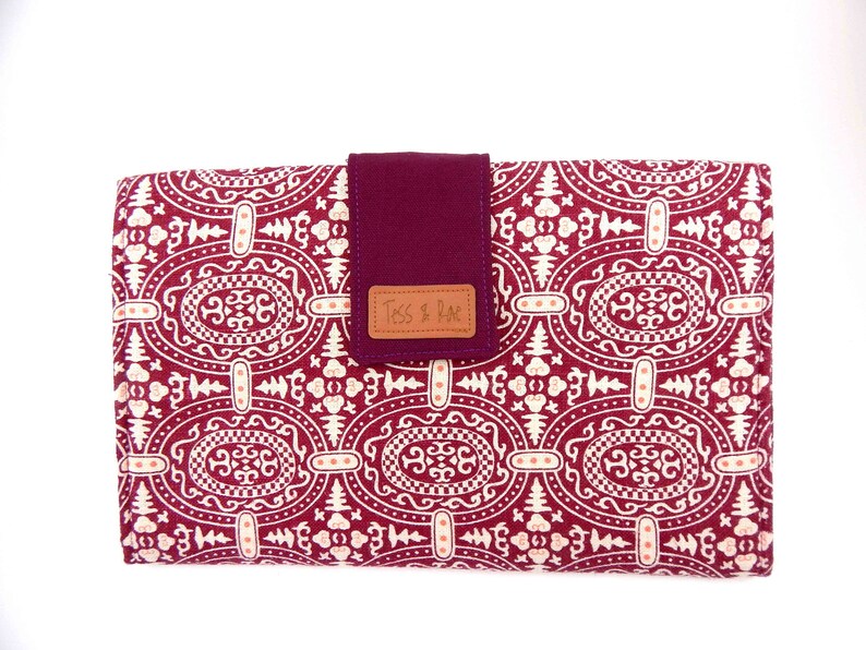 Nappy Change mat Clutch Handmade by Tess /& Rae baby shower gift cotton laminate cotton nappy wallet