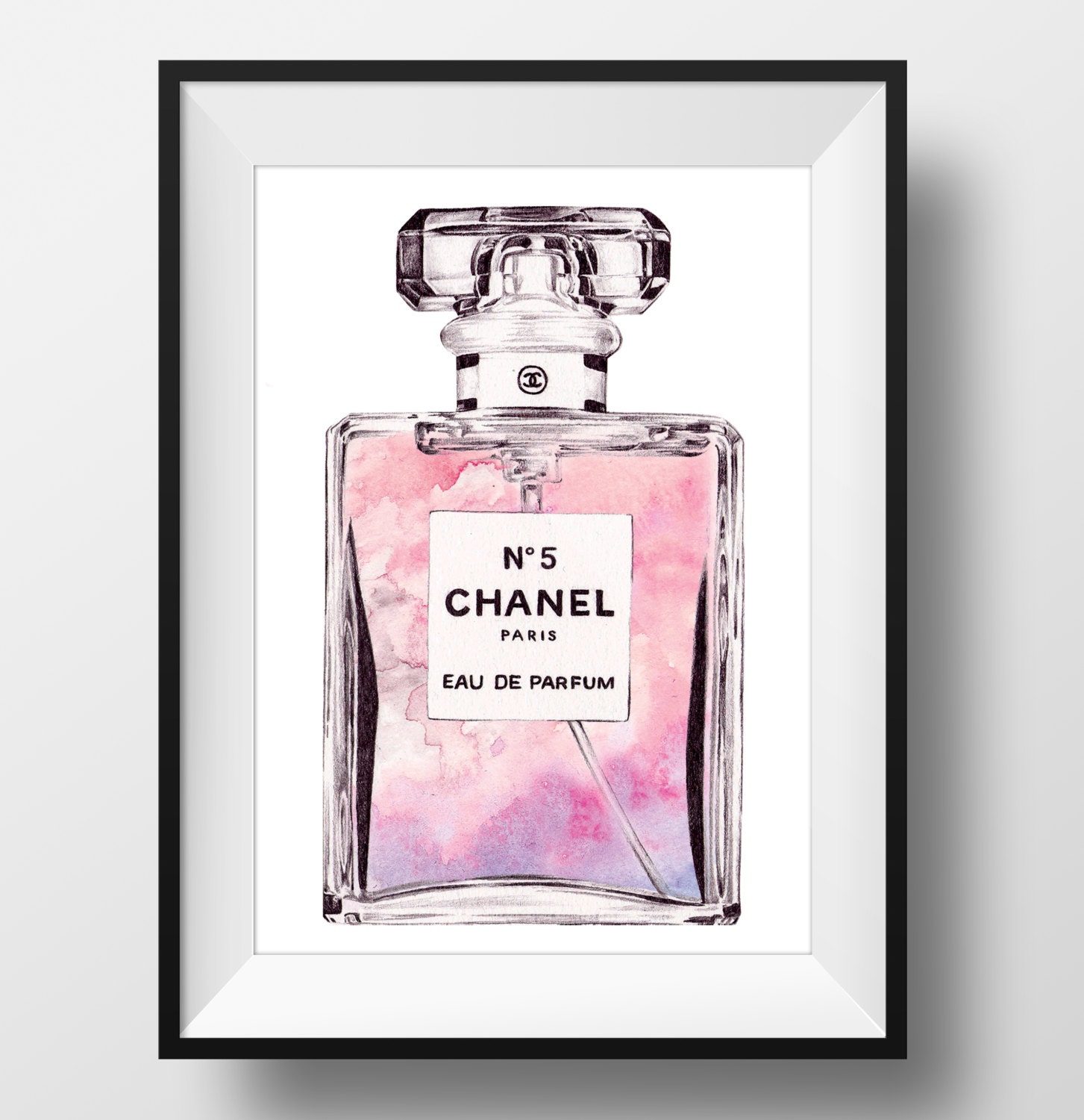 CHANEL No.5 'Pretty in Pink' Perfume Print Original | Etsy
