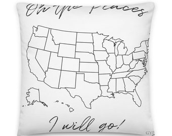 Oh the Places I Will Go Pillow