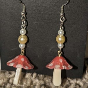 Mushroom dangle earrings