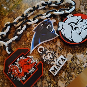 Custom 3D Printed Turnover Chain Oversized MVP Sports Logo Necklace Football Baseball Hockey Soccer Team Awards or Business Branding