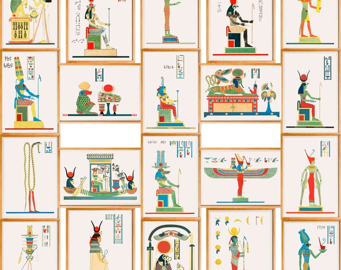 Major Deities of Ancient Egypt - Art Print - Ancient Egyptian Gods and ...