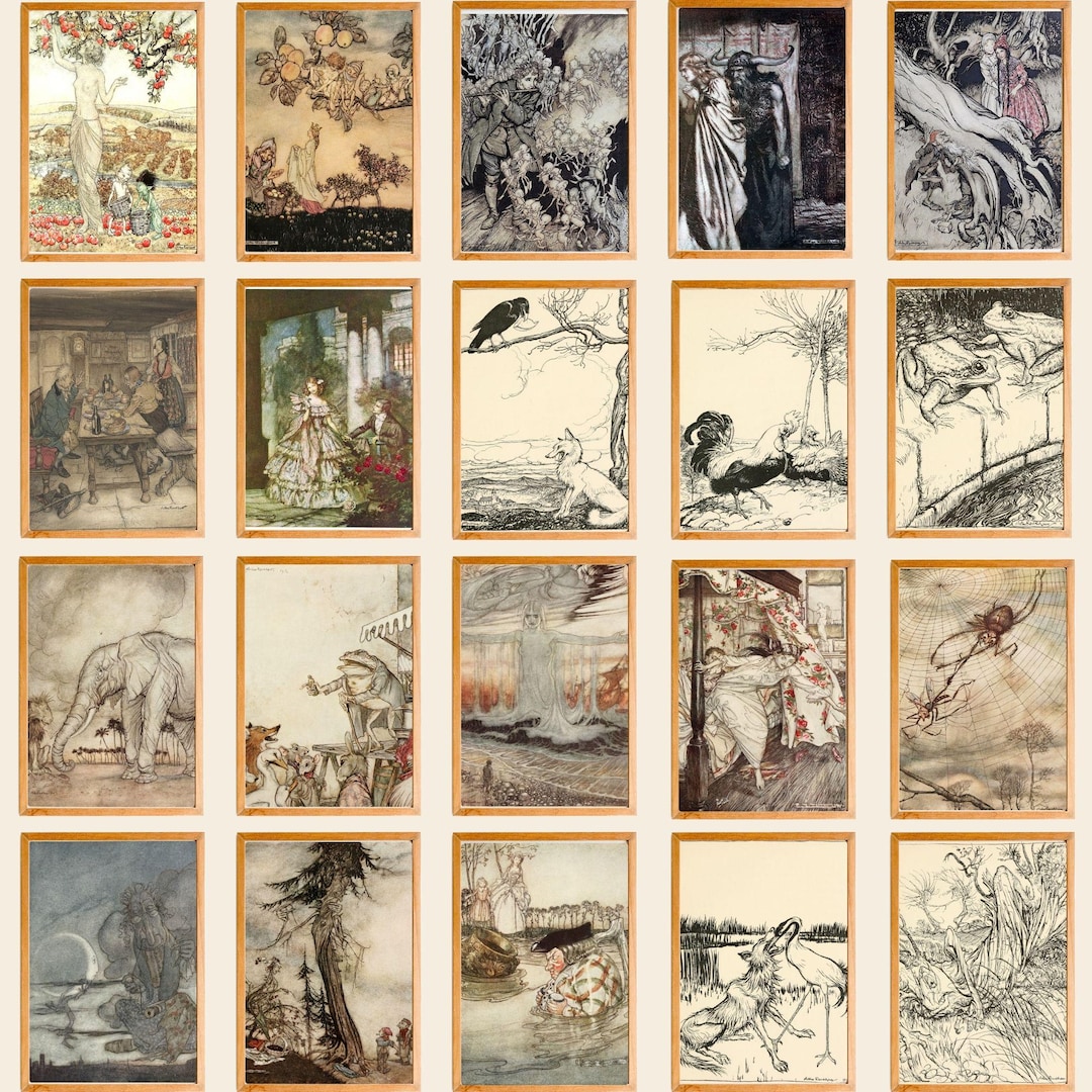Vintage Arthur Rackham Illustrations Set of 100, Fairy Tale Printable ...