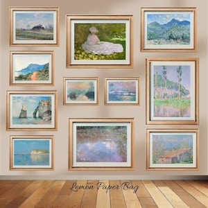 Claude Monet Wall Art Print Set of 11, Printable Impressionist Wall Decor, Digital Download