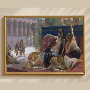 Cleopatra Wall Art Print, Ancient Egyptian Queen Portrait, Vintage Historical Artwork, Digital Download, Printable History Decor