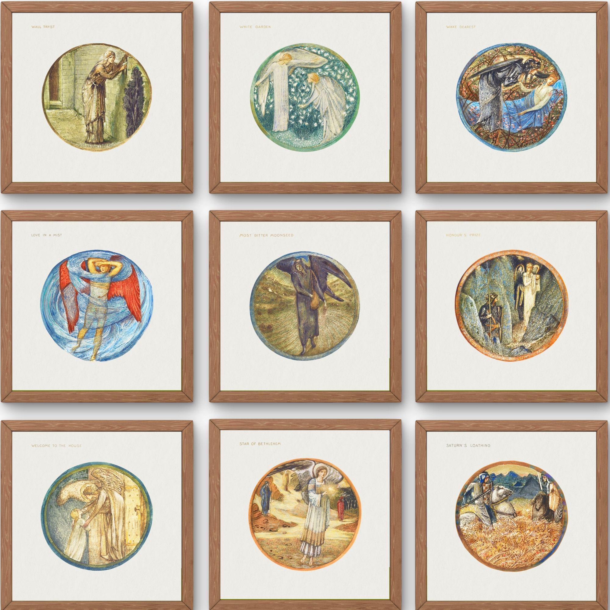 The Flower Book Prints, Edward Burne-jones Wall Art Set, Pre