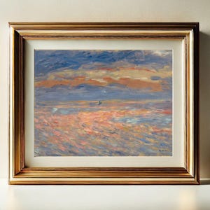 Sunset by Pierre-Auguste Renoir Wall Art Print, Printable Renoir Painting Wall Decor, Digital Download