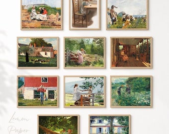 Anne of Green Gables Inspired Wall Art Set of 11, Cottagecore Vintage Prints, Romantic Literary Decor Bundle