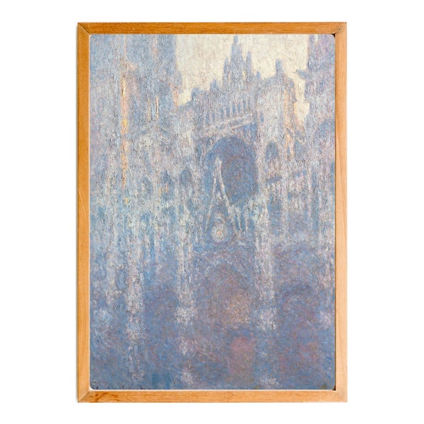 Claude Monet's The Portal of Rouen Cathedral in Morning Light Wall Art Print, Digital Download