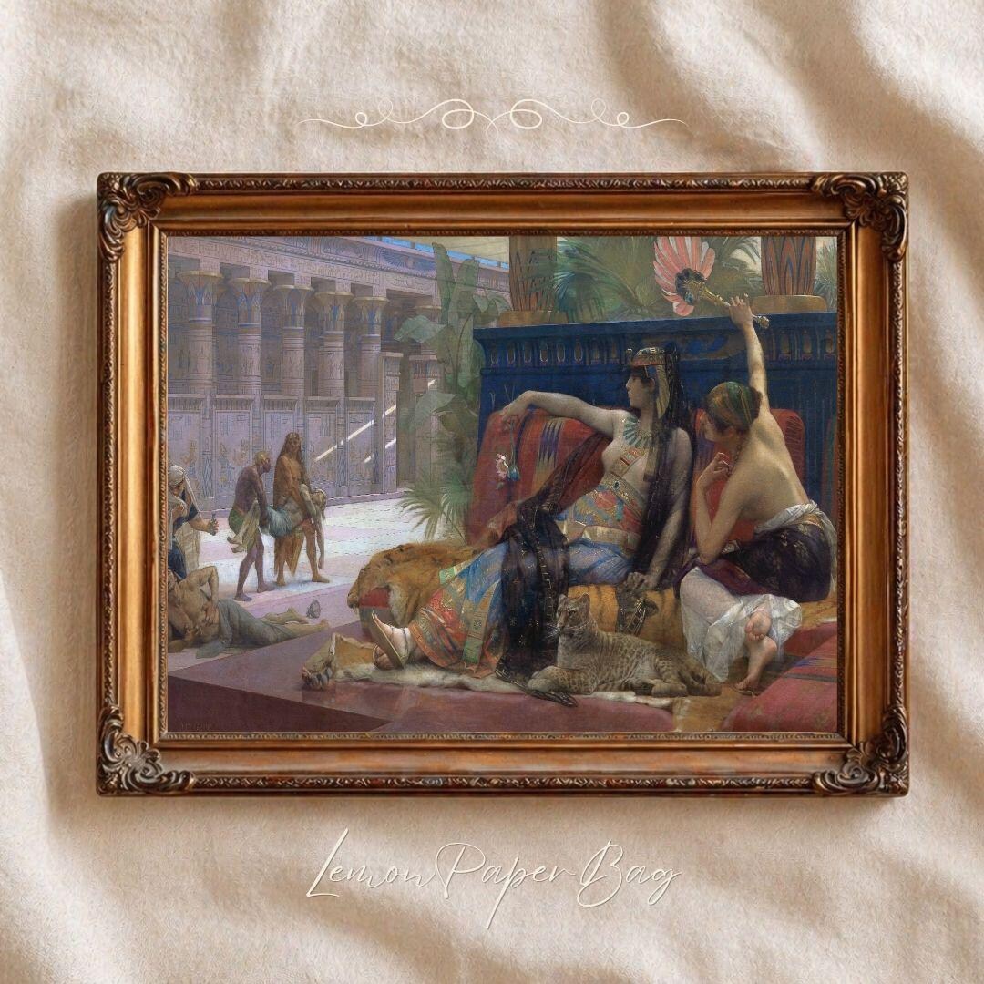 Cleopatra Wall Art Print, Ancient Egyptian Queen Portrait, Vintage ...