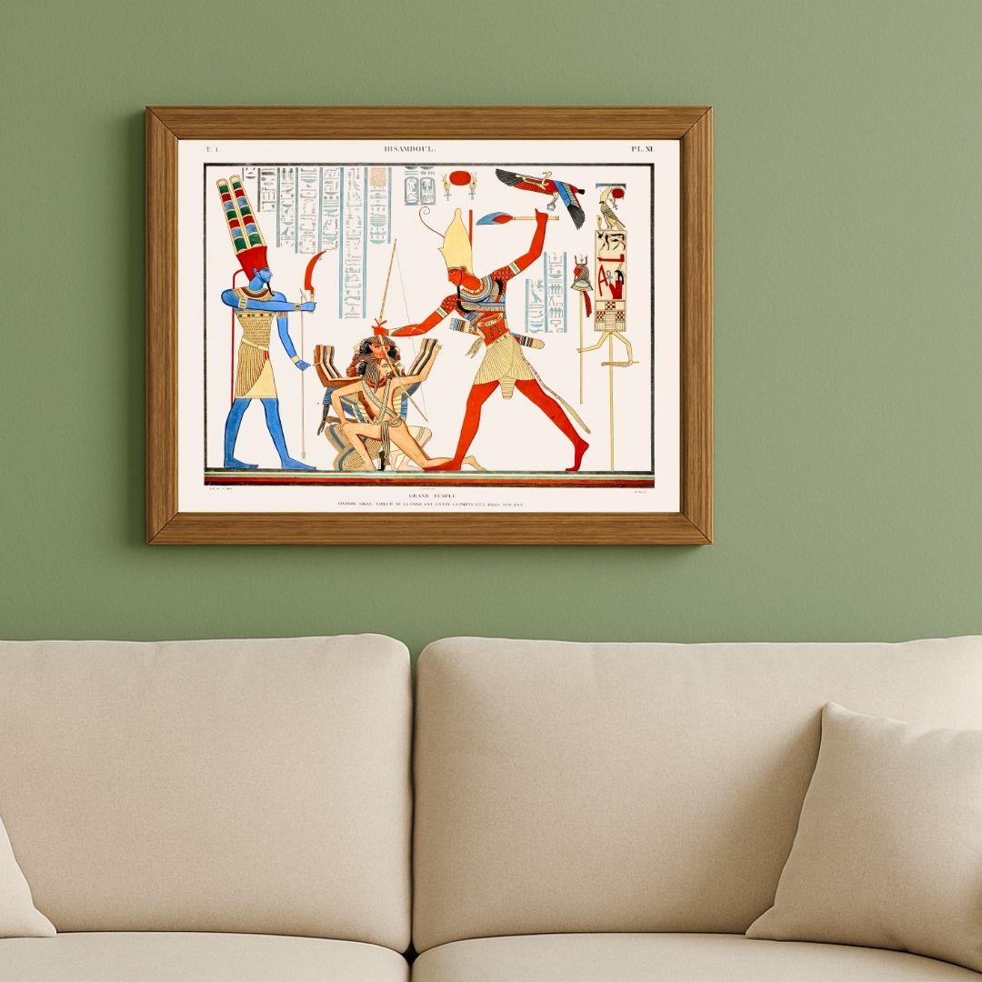 Ancient Egyptian Wall Art Set of 8, Vintage Egypt Prints, Hieroglyphic ...