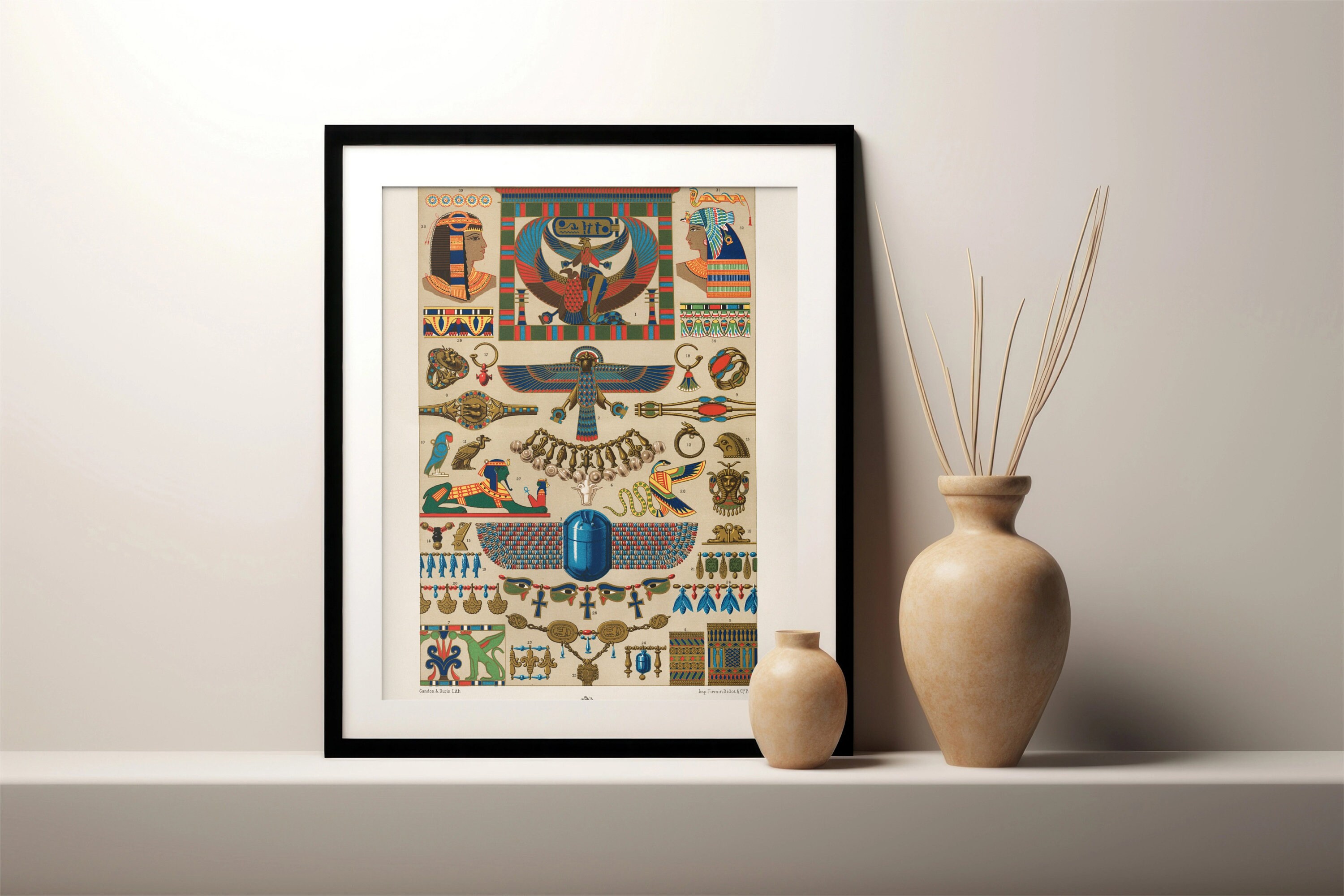 Ancient Egyptian Wall Art Set of 5, Printable Hieroglyph Prints, Egypt ...