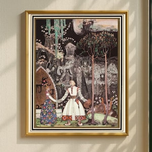 Kay Nielsen Fairy Tale Print, Vintage Storybook Illustration, Art Nouveau Wall Art, Classic Book Poster, Digital Download, Whimsical Decor